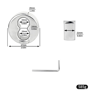 FRRK Scrotum Weight Training Penis Cock <b>Rings</b> Delay Ejaculation Male Sex Toys Pendant Ball Stretcher Restraint Heavy Duty - Product Image 5