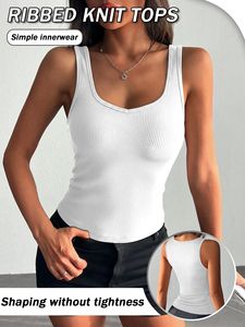 Canotte Basic Personalizzate da <span class=keywords><strong>Donna</strong></span>, Top <span class=keywords><strong>a</strong></span> <span class=keywords><strong>Costine</strong></span> Personalizzati, Canottiere da <span class=keywords><strong>Donna</strong></span> - Product Image 2