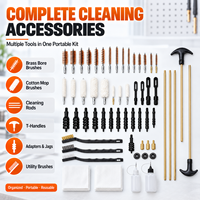Kit de nettoyage d'armes à feu multi-calibres AVIC HANGTE avec brosses de nettoyage, tiges en laiton, chiffons en coton et étui de transport rigide pour accessoires de chasse