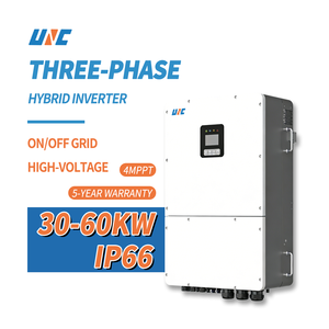 เครื่องแปลงไฟไฮบริดคลื่นไซน์บริสุทธิ์ความถี่สูง 30kva UNC 380v/400V สามเฟส 4MPPT 150v/200v/250v/300v พร้อมระบบตรวจสอบระยะไกลผ่าน WiFi - Product Image 3