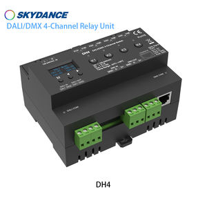 DH4 100V-240VAC 4CH * 16A DALIACリレー4チャンネルDALI/DMXリレーユニットDT7DALI-2認定高インラッシュ仕様リレー - Product Image 2