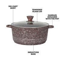 Batterie de cuisine à induction antiadhésive Casseroles et poêles en aluminium moulé de 8 pièces avec couvercles en verre Casseroles Marmites