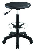 Mobilier de laboratoire ergonomique avec pieds en métal Chaises ESD Tabouret de travail debout Tabouret de pédicure en mousse Chaise en cuir