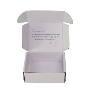Caixa de papelão ondulado para embalagens de cosméticos, papel personalizado com logotipo privado impresso personalizado, caixa de envio para correspondência