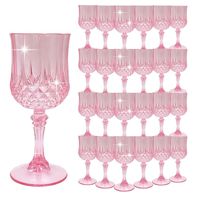 Verres à vin en plastique, coupes à champagne, verres à cocktail vintage, verres à pied à motif diamant, gobelets à brandy, coupes à pied