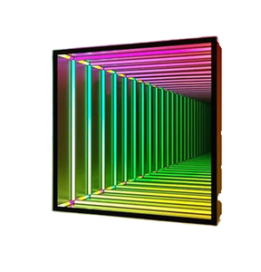 Tùy chỉnh vô hạn gương Logo 3D Neon dấu hiệu RGB LED vuông vòng gương Acrylic các doanh nghiệp neon ánh sáng Vực Thẳm Gương trang trí nội thất - Product Image 5