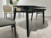 Mufang 2024 Ensemble de chaises de salle à manger de luxe avec table en marbre moderne Mobilier contemporain de style français en pierre