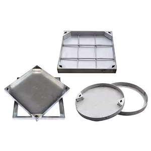 Couvercle de manhole carré invisible en acier inoxydable pour l'aménagement paysager moderne des parcs - Product Image 1