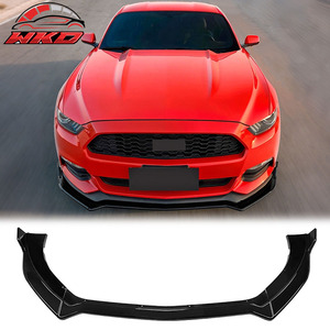 Convient pour Ford Mustang Ecoboost 2015-2017, lèvre de pare-chocs avant style IKON V2, noir brillant - Product Image 1