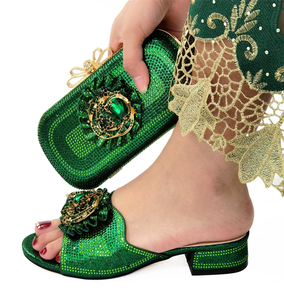 green dress shoes and matching bag Wedding & Party Shoe and Bag Set | Italian Elegance main image 0