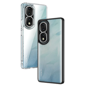 Coque en cristal transparent pour Honor 80 <span class=keywords><strong>70</strong></span> 60 Pro, coque Anti-jaune en caoutchouc Gel Edge, couverture arrière dure pour <span class=keywords><strong>Huawei</strong></span> P60 P50 Pro Mate 40 - Product Image 1
