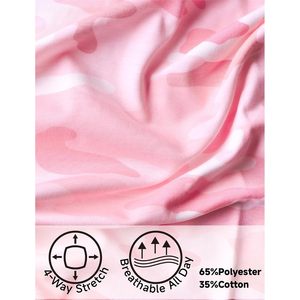 เสื้อยืดลายพรางสีชมพูสำหรับผู้ชาย แขนสั้น คอกลม ทรงปกติ ผ้าคอตตอนเจอร์ซีย์ เสื้อยืดลำลองผ้าฝ้ายสำหรับผู้ชาย - Product Image 4