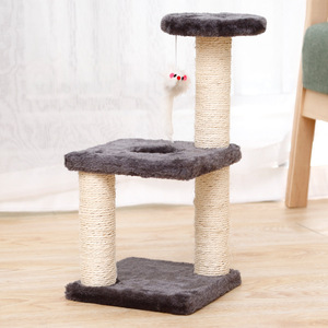 Pequeña torre de madera para gatos, muebles para gatos, condominio con poste para rascar para gatos de interior, gatitos, actividad, gatito, casa de juegos para mascotas - Product Image 1