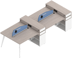 ชุดโต๊ะทำงานพนักงานแบบปรับเปลี่ยนได้ทันสมัยพร้อมเก้าอี้ MDF และหน้าจอ  ชุดเฟอร์นิเจอร์สำนักงานแบบโมดูลาร์ - Product Image 3