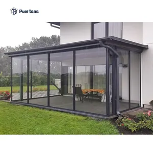 Struttura in alluminio Sunroom Glass Home portico Design per la casa Sun Room Glass House Outdoor