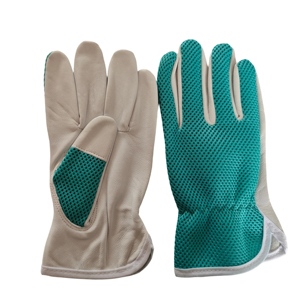 Outdoorsman Comfort Full-Finger Guantes de piel de cabra Transpirable y flexible Silicona Impresión personalizada para pesca Ciclismo Patio Jardinería