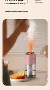 7-цветная лампа вулканический увлажнитель воздуха HS02 280 мл, подходит для автомобильного настольного устройства для бесшумной гидратации ароматерапии - Product Image 4