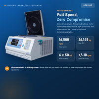 GTR216C Tischzentrifuge mit Hochgeschwindigkeit und Kühlung, 16500 U/min, 6x50ml Rotor, Touchscreen, 99 Programme, DNA-Extraktion, PCR