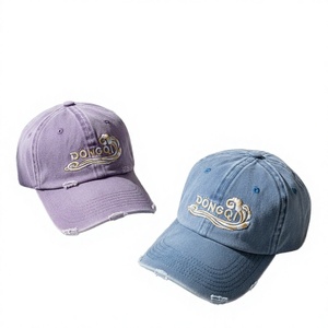 Gorras de Béisbol Personalizadas de 6 Paneles con Logotipo Bordado, Estilo Deportivo, de Mezclilla, Sin Estructura, con Visera Curva, Acabado Vintage Lavado - Product Image 3