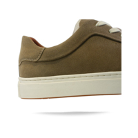 Baskets décontractées pour hommes en cuir suédé véritable, à semelle plateforme en caoutchouc épais, basses, à lacets, style vintage, pour la marche