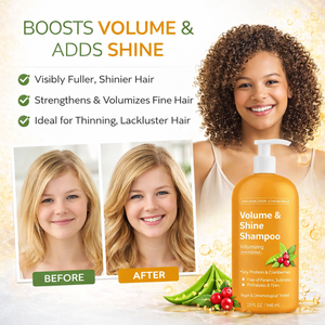 Champú Voluminizador para Cabello Fino, Champú que Aumenta el Brillo con Proteína de Soya y Extracto de Arándano, Fórmula Vegana a Base de Plantas - Product Image 4