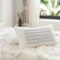 Oreiller cervical sain avec garnissage 100% coton et duvet, motif feuilles d'animaux écologiques, personnalisable pour femmes et personnes âgées