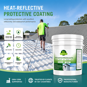 Peinture de toiture isolante thermiquement, haute performance, imperméable et réfléchissante pour tuiles en acier et ciment - Product Image 1