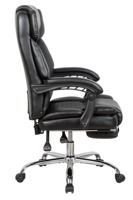 Chaise de bureau exécutive confortable en PU avec fonctions de massage et d'inclinaison, dossier haut, télécommande, espace de travail luxueux