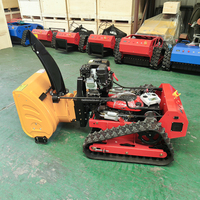 Tondeuse à gazon robotisée électrique télécommandée avec souffleur à neige, coupe-herbe 2 en 1 pour grand jardin