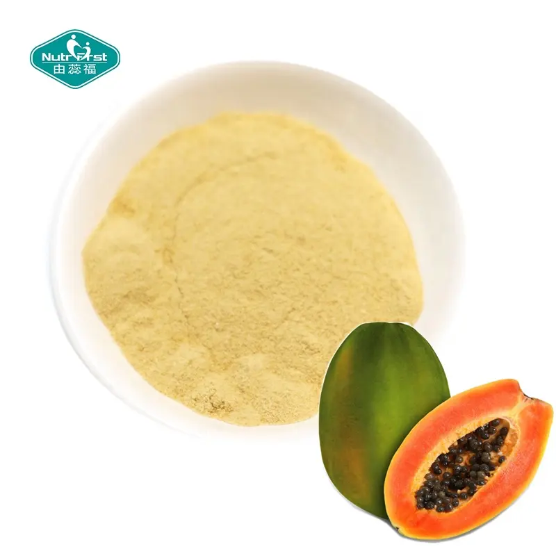 Nutrifirst Wholesale Bulk Free Sample 100% Herbal Extract Papain Latex Enzyme Powder Papaya Leaves Extract