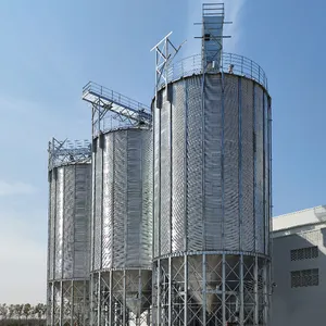 Satılık 500 ton mısır çelik siloları kullanılan çimento deposu ve silaj mısır silo çanta var
