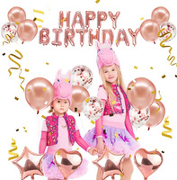 Lot de 37 ballons de fête pour bébé, nouveaux, pour la fête du premier anniversaire, en latex, décorations de fête, arche de ballons