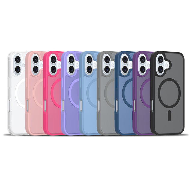 Magnetic TPU Case for 16 Pro Max Transparent Non-Yellowing Shockproof Protective Slim