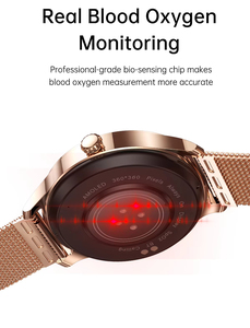 LW92 Damen Smartwatch mit 1,32-Zoll-Bildschirm, vergoldetem Edelstahlarmband, Musik- und Schlaftracking, BT-Smartwatch - Product Image 2