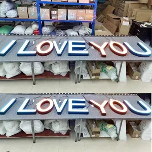 Lettres lumineuses en acrylique 3D personnalisées avec éclairage frontal LED pour la décoration de <span class=keywords><strong>plafond</strong></span> de salle de sport, centre de fitness, club d'exercices - Product Image 6