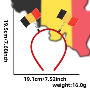 Diadema con bandera, impresión digital, foto realista <span class=keywords><strong>de</strong></span> bandera nacional, sin piezas metálicas, segura - Product Image 2