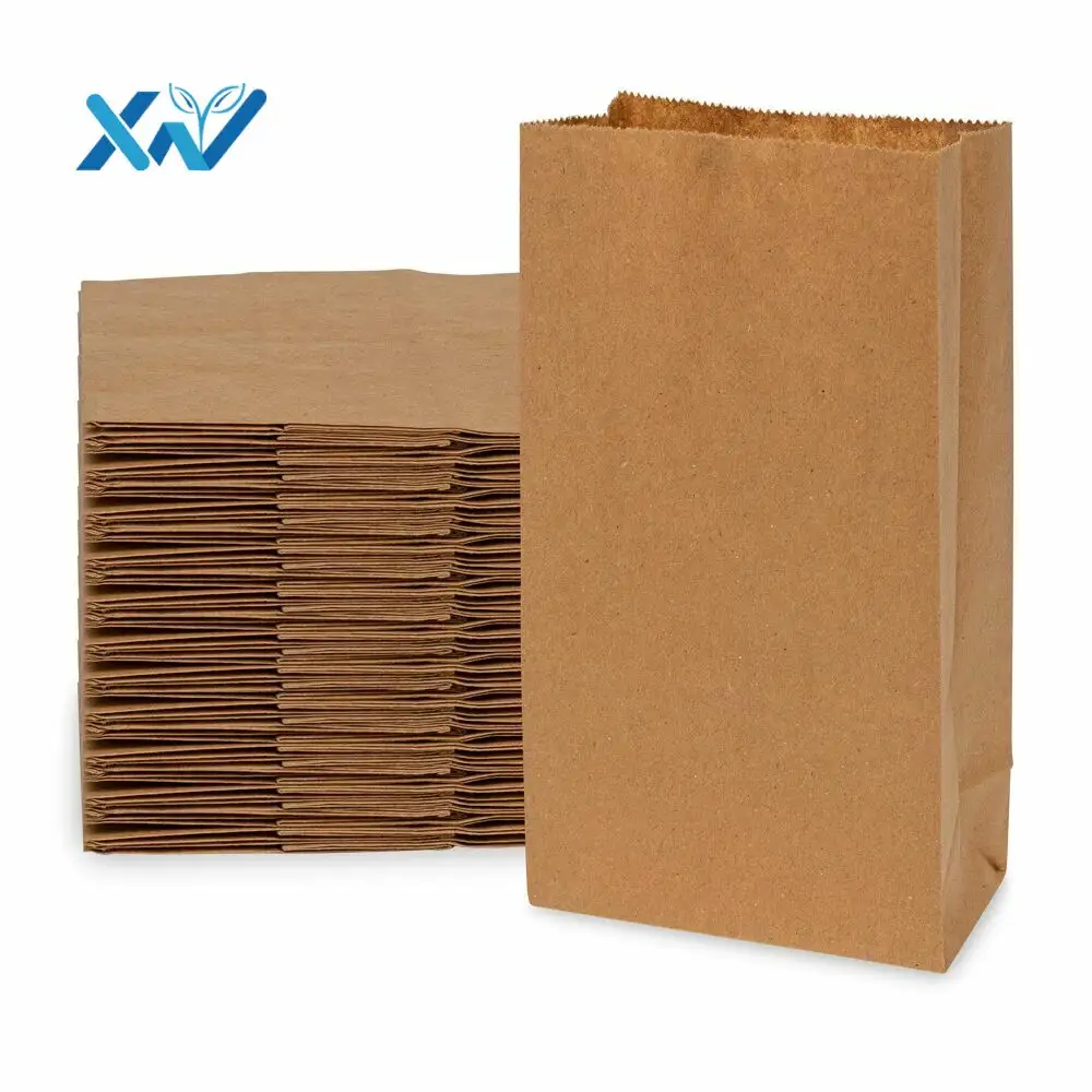 Digital Printing Brown Kraft Paper Sachets For Snack Food Packages Compostable Bags Biodegradable Cookie Bag