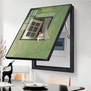 Cache-compteur électrique en porcelaine émaillée exquise, transparent comme du cristal, pour maisons modernes, avec motif imprimé sur papier couché à l'huile aux couleurs chaudes - Product Image 6