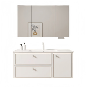 Bathroom cabinet French ceramic integrated basin <b>mirror</b> cabinet hand wash basin wash <b>table</b> bathroom cabinet - Product Image 5