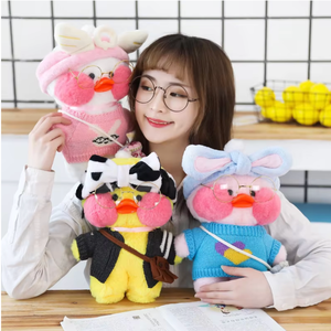Belle poupée en peluche douce <span class=keywords><strong>LALAFANFAN</strong></span> de noël avec oreille de lapin vêtements amovibles jouets canard cadeau pour les enfants - Product Image 6
