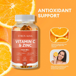 ETRUN OEM <span class=keywords><strong>C</strong></span> vitamini + çinko Gummies 1020mg bağışıklık fonksiyonu güçlü kemikler çocuklar ve yetişkinler için cilt sağlık takviyeleri teşvik - Product Image 3