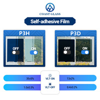 Película Inteligente SPD con Atenuación Instantánea, Cambia de Transparente a Oscuro en Milisegundos, para Ventanas de Cabina de Avión, Privacidad y Reducción de Calor