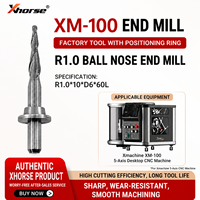 Xhorse 3D XM-100 Fraiseuse CNC 5 axes à bout sphérique R1.0 D6 D61060L avec anneau de positionnement pour machine de bureau
