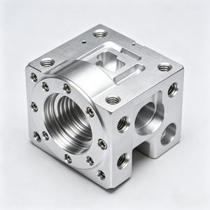 Bloc de vanne usiné CNC en aluminium et laiton, sur mesure, OEM, usinage de précision, haute tolérance, pièces mécaniques industrielles - Product Image 2