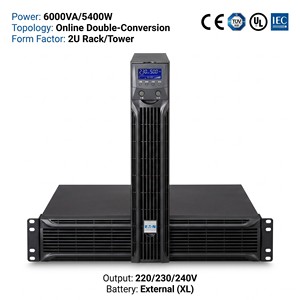 เครื่องสำรองไฟฟ้าแบบออนไลน์ DX Series DXRT6KiXL 6kVA 6kW 230V CE ISO ระบบแปลงไฟแบบคู่ พร้อมแบตเตอรี่สำรองใช้งานได้นาน สำหรับระบบไฟฟ้าอุตสาหกรรม - Product Image 5