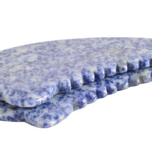 En gros bleu outil de massage jade gua sha grattage pour les soins de la peau - Product Image 6