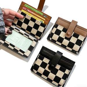 Cartera <span class=keywords><strong>de</strong></span> Cuero PU para Mujer, Diseño <span class=keywords><strong>de</strong></span> <span class=keywords><strong>Marca</strong></span> Personalizado <span class=keywords><strong>de</strong></span> Lujo, para Tarjetas Bancarias y <span class=keywords><strong>de</strong></span> Identificación, Venta al Por Mayor <span class=keywords><strong>de</strong></span> Fábrica - Product Image 1
