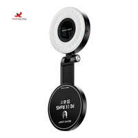 YOUXIN Support de téléphone magnétique avec anneau lumineux LED rechargeable 800 mAh et miroir de poche rond pliable