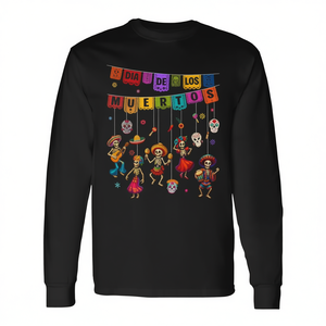 Camiseta de manga larga con diseño de Dia De Los Muertos Sugar Skull Dancing para mujer - Product Image 2