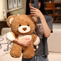 Sac à dos en peluche ours mignon Kawaii, sac à bandoulière doux en sherpa pour enfants, cadeau personnalisé en gros